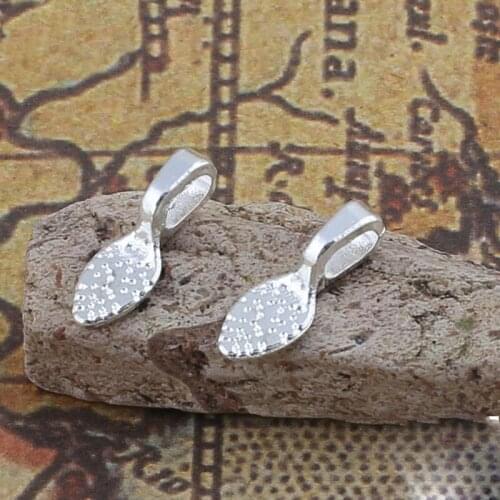 High Quality 50 Pieces/Lot 5mm*15mm Shiny Silver Plated Small Shovel Tags Jewelry Making Charms