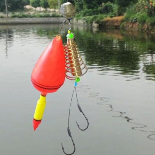 Stainless Steel Explosion Hooks High Carbon Barbed Hook Bait Cage Lure Holder Catch Fish Automatic Anti-Tangles Bottom Fishing