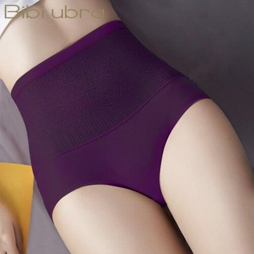 Women Cotton High Waist Underwear Abdomen Hips Slimming Calcinha Lingerie Briefs Seamless Sexy Lace Female Panties Shapewear