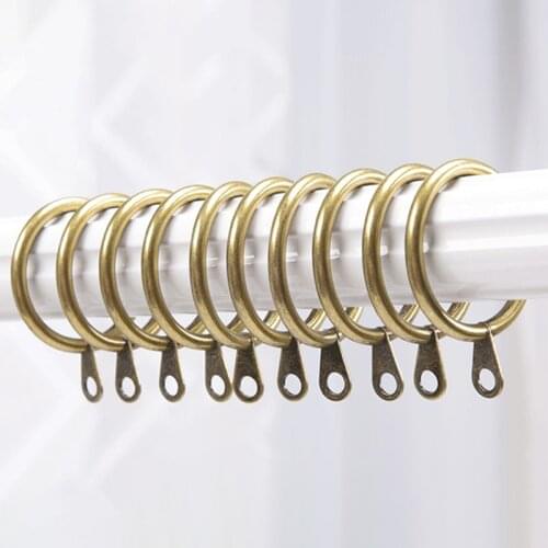10pcs Metal Curtain Rings Hanging Hooks for Curtains Rods Pole Voile Heavy