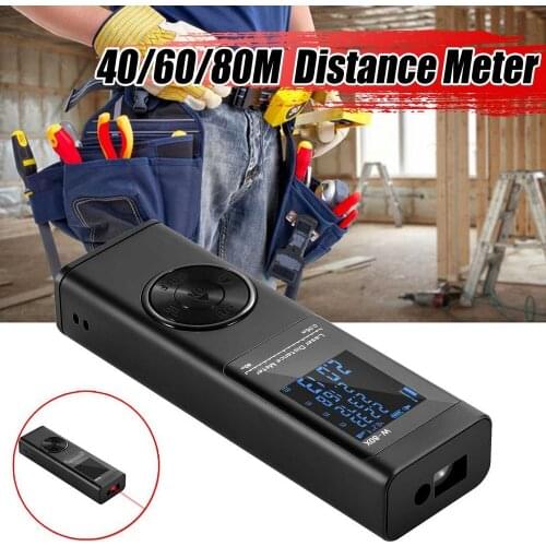 40/60/80M Smart Digital Laser Distance Meter Range Portable USB Charging Rangefinder Mini Handheld Distance Measuring Meter