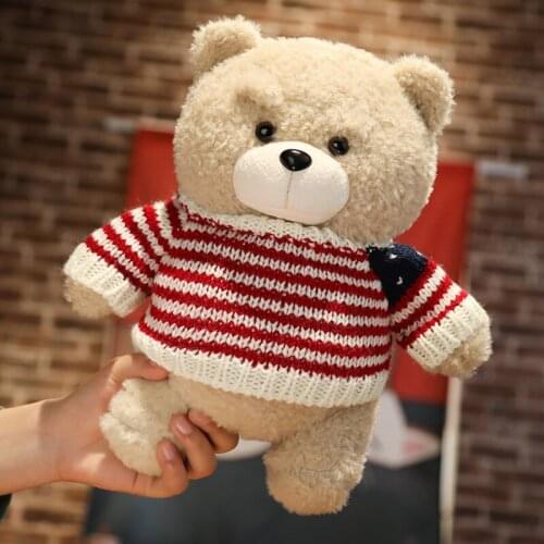 7 Styles High Quality Teddy Bear With Sweater Stuffed Animals Plush Toys Doll Baby Kids Girlfriends Lover Birthday Gifts 35cm