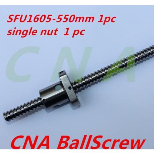 Free Shipping SFU1605 550mm RM1605 550mm Rolled Ball screw 1pc+1pc ball nut for SFU1605