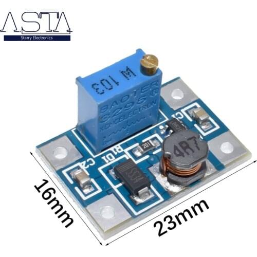 1pcs Smart Electronics DC-DC SX1308 Step-UP Adjustable Power Module Step Up Boost Converter 2-24V to 2-28V 2A