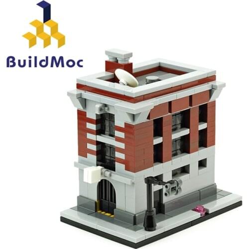 Buildmoc 16001 315Pcs MiniGhost Firehouse Headquarters Brinquedos Model Set Building Kits Model Compatible lepining75827