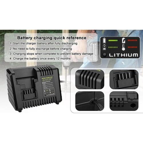 Fast Charger for Black & Decker Li-ion Battery 10.8~20V 3A porter Cable 20V