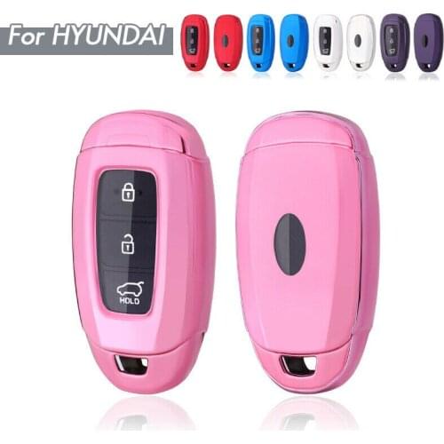TPU Remote Key Skin Cover Case For Hyundai 2019 Veloster Santa Palisade Accent Kona Electric Nexo Elantra GT i30