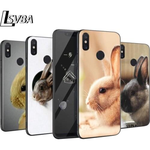 Cute Lovely Rabbit Anti-fall Phone Case for Xiaomi Mi 10 Lite 9T CC9 Pro Note 10 9 8 A3 A2 A1 Lite Mix 3 Black Cover