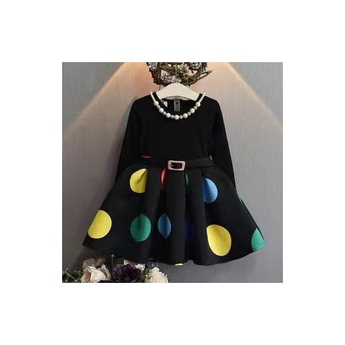 Kids 2018 Autumn Winter Girls Dress Long Sleeve Dot Christmas Princess Dresses Elsa Vestido Infantil Dress Girl Clothes