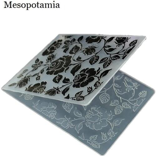 DIY Scrapbooking Flowers Full Bloom Roses Embossing File Templates Plastic Template Crafts Sewing Relief Bump Embossing Folders