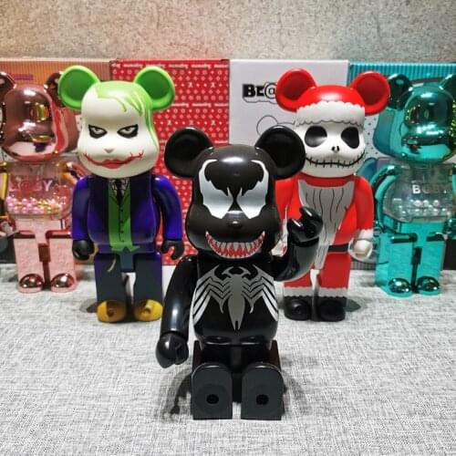 11inch Bearbricklys Anime figure Venom and Clown PVC Fashion Co branding Toys Action Figure Collectible Model Toy Gifts With Box