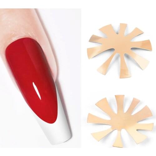 Golden Pro Easy French Smile Cut V Line Almond Shape Tips Manicure Edge Trimmer Nail Cutter Acrylic French Nails