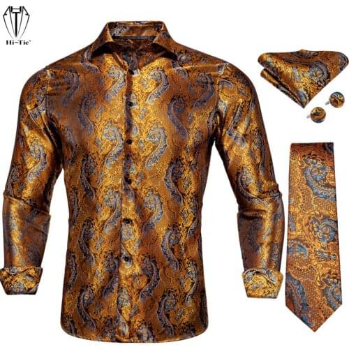 Мужские рубашки Hi-Tie China At AliExpress