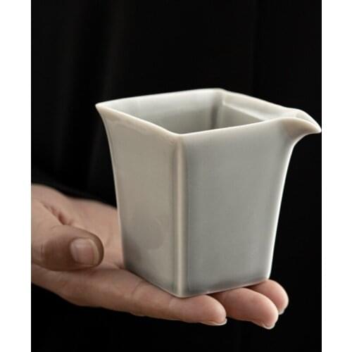 Ceramic Fairy Cup 200ml Gong Cup Even Cup Handmade Ice Ash Glaze Tea Distributor Simple Tea Sea