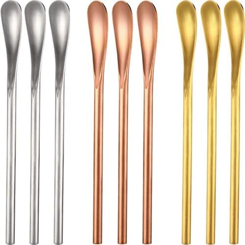 9 Pack Coffee Stir Stick Cocktail Teaspoon Drink Stir Spoon with Short Handle Suitable for Bar Home Office
