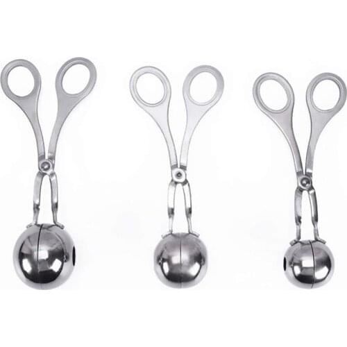 3Pcs Meatball Maker Meat Baller Spoon Stainless Steel Kitchen Making Tool Food Scoops for Kitchen DIY Cooking