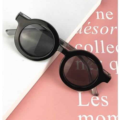 6 Colors Kids Vintage Round Shape Sunglasses Solid Color Frame UV400 Anti-UV Glasses Girls Boys Fashion Outdoors Beach Eyewear