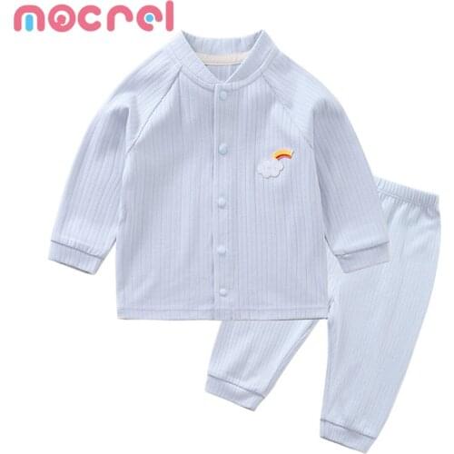 Infants Young Children Season That Occupy The Home Leisure Soft Cotton Pajamas Two-Piece Cute Baby Clothes Sets Baby Clothes