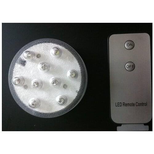 Remote controlled 9 led submersible light single color waterproof Candle Lamp Wedding Party Decoration 80pcs/Carton--White