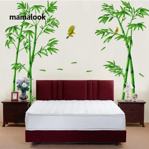 Removable House decoration Panda Bamboo Wall Stickers DIY Home Decor Living Room bedroom Chinese Style Posters Decals