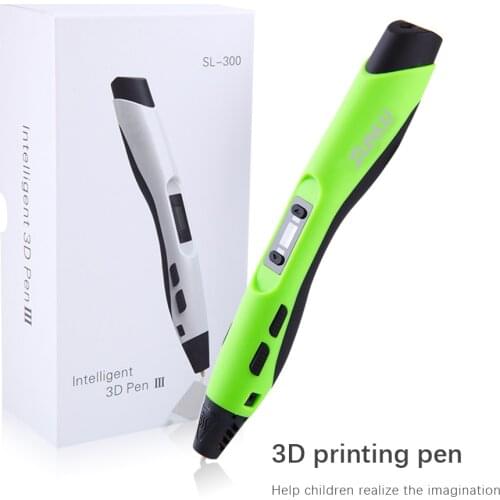 SL-300A Low Temperature 3D Pen Green Color Safe 3D Printing Pen with ABS PLA Filament sl 300a Creative Toy Gift for Children