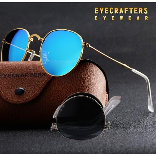 2020 Portable Foldable Folding Sunglasses Polarized Mens Womens Fashion Retro Vintage SunGlasses Driving Mirrored Eyewear 3532