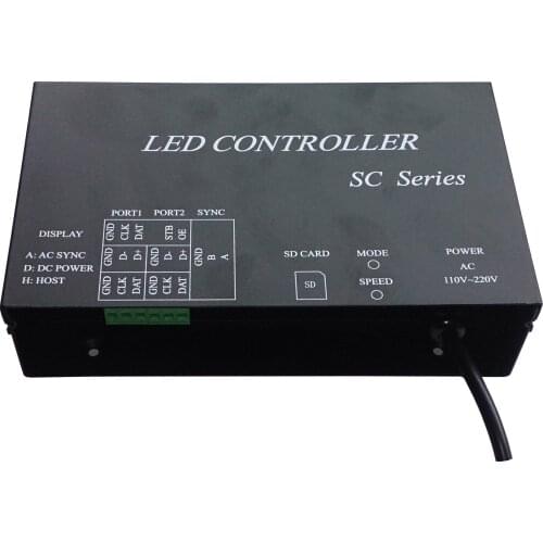 H803SC LED music pixel controller; supports multiple microphone audio line inputs such as DMX512