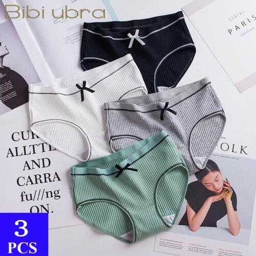 Panties Women Underwear Set Solid Mid-waist Cotton Panties Tempting Briefs Female Underwear New Womens Underpants Cozy Lingerie