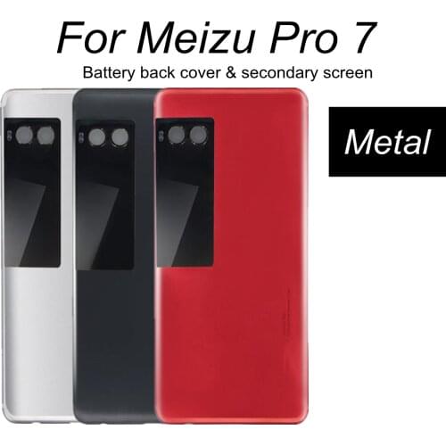 For Meizu Pro 7 Pro7 Back Battery Cover Housing Door Rear Case with Camera Fame and Lens