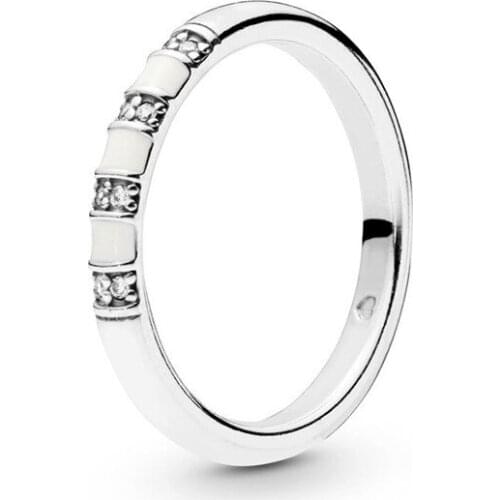 100% 925 Sterling Silver Rings for Women Exotic Stones & Stripes Ring Stackable Silver Jewelry Wedding Party Gift bague femme