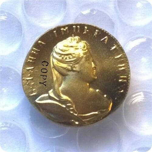 1739 Russia Gold Copy Coin