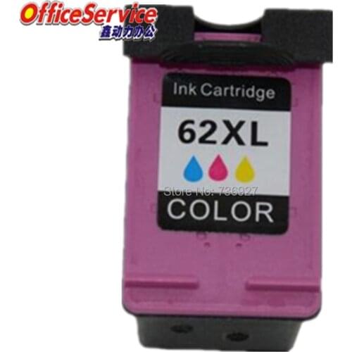 1 Color Remanufactured Ink Cartridge For HP62XL , For Envy 5640/5642/5643/5644/5660/5661/5663/5665/7640/5540/5541 printer