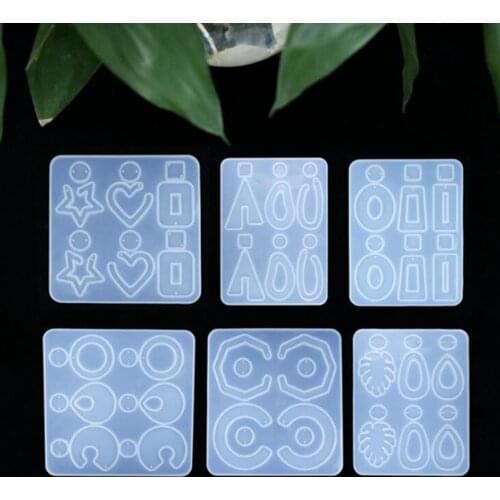 1PCS Geometric Transparent Silicone Mold DIY Fashion Drop Crystal Epoxy Earring Pendant Mold