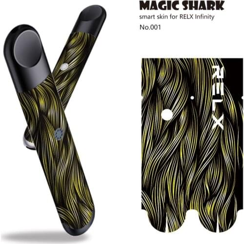 100 Styles 2.5D Stereo Matte PVC Cartoon Chinese Words Full Wrap Sticker Film Case Skin for Relx Infinity No Fade