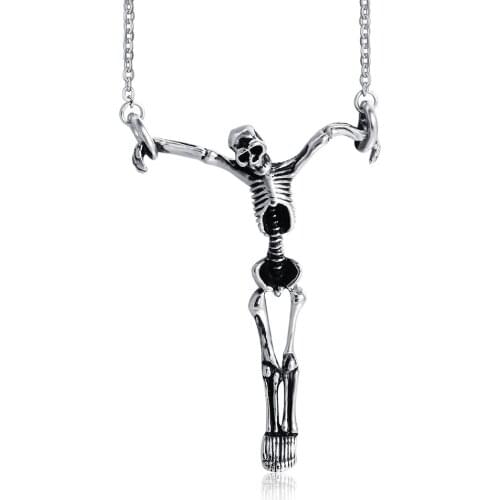 2021 Fashion And Europe And America Jewelry Stainless Steel Material Skull Pendant Personalized Necklace Suitable For Men