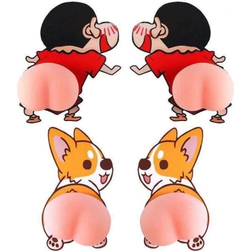 3D Pop Cute Ass Door Anti-collision Strip Sticker Waterproof Mobile Phone Protection Sticker Car Door Anti Scratch Sticker Decor