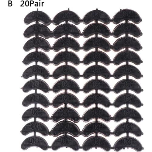 40pcs= 20Pairs DIY Shoe Repair Pads High Heel Shoes Sole Grip Protector Black Rubber Heel Savers Toe Plates Taps