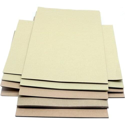 50 Pcs 70-400 Gsm A4 Raw Kraft Paper DIY Cover Origami Cardboard Printing Gifts Packaging Scrapbook Drawing Material Decor Paper