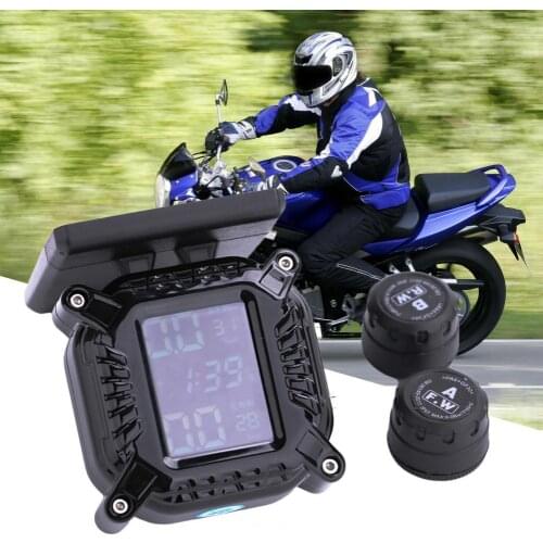 60% Dropshipping!!Wireless Motorcycle TPMS Solar Charging External Waterproof Tire Pressure Monitor System for Electric Vehicles