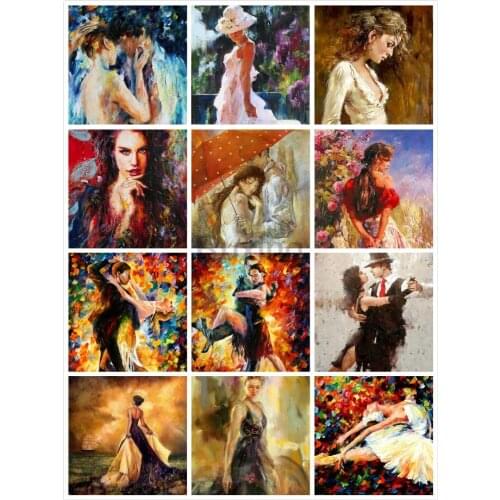 Diamond Painting Cross Stitch Painting male and female dancers Diy Diamond Embroidery Mosaic Resin Full Square Drill Home Decor