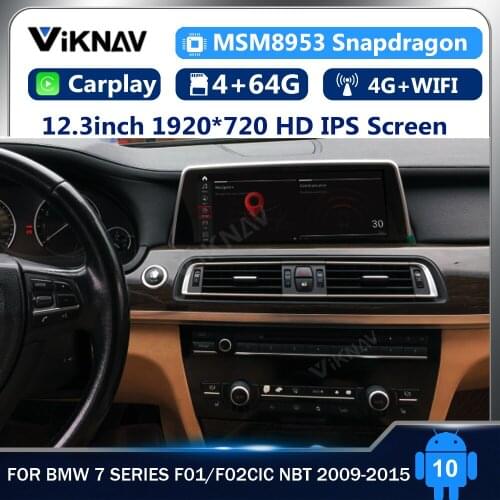 12.3inch Android 10.0 Car Radio DVD Multimedia Player For BMW 7 Series F01/F02CIC NBT 2009-2015 GPS Navigation
