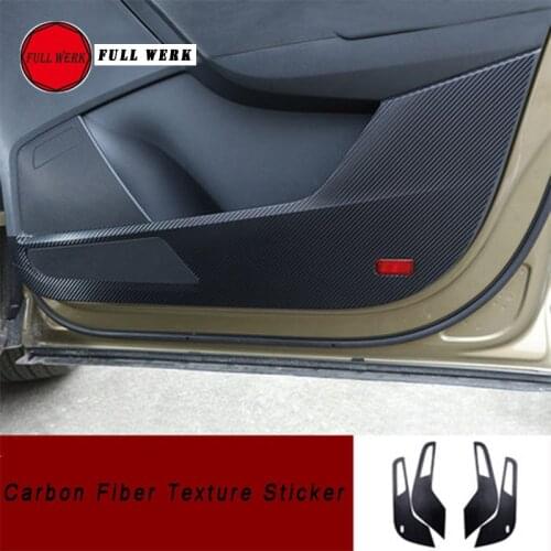 1 Set Car Styling Door Anti Kick Sticker Pad Door Mat Protector Cover for Skoda Kodiaq Interior Mouldings Accessories