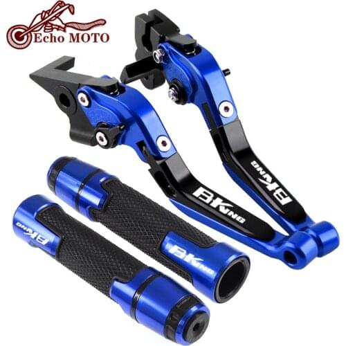 B-King LOGO For Suzuki B King 2008 2009 2010 2011 2012 Motorcycle Accessories Adjustable Brake Clutch Levers Handlebar Grip CNC