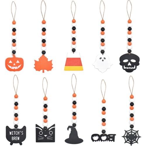 Chip Bead For Decor Home Party Wood Halloween Holiday Wooden