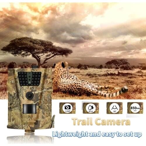 HT-001B Trail Camera 12MP 1080P 30pcs Infrared LEDs 850nm Hunting Camera IP54 Waterproof 120 Degree Angle Night vision