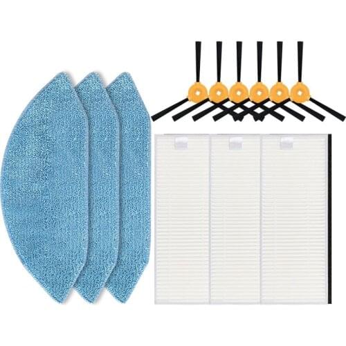 HEPA filter Side Brush Mop Cloth Pads Rag Set for Ecovacs Deebot U2 DGN22 Robot Vacuum Cleaner Parts Replacement