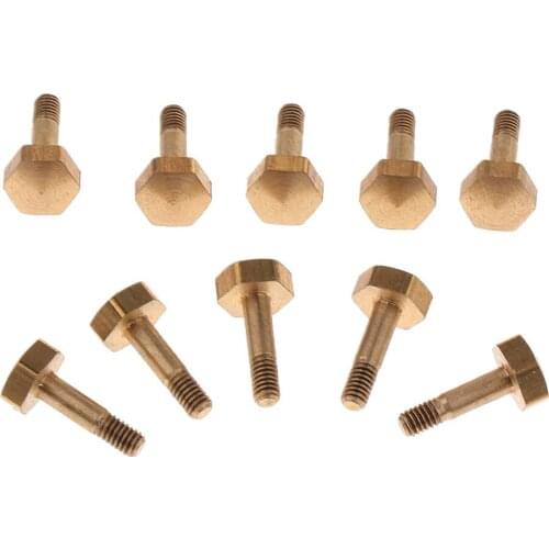 Pack of 10 Trumpet Repairing Water Drain Valve Screws Spit Valve Rods Brass Instrument Accessory