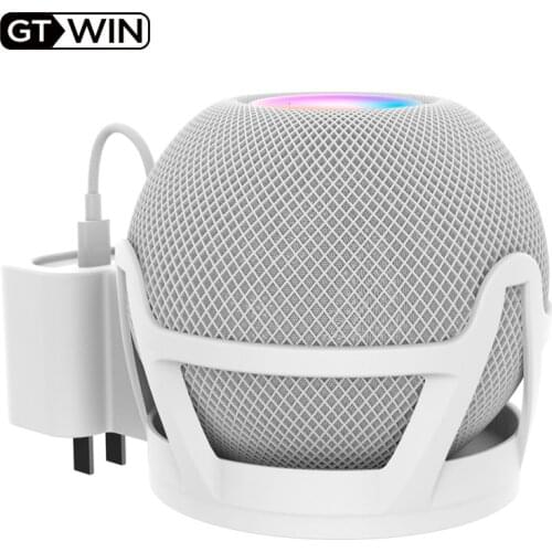 GTWIN Wall Mount Shelf Stand For apple Homepod Mini Wall Mount Holder Tablet Stand Mount Holder For Home Pod For US/EU/UK Plug