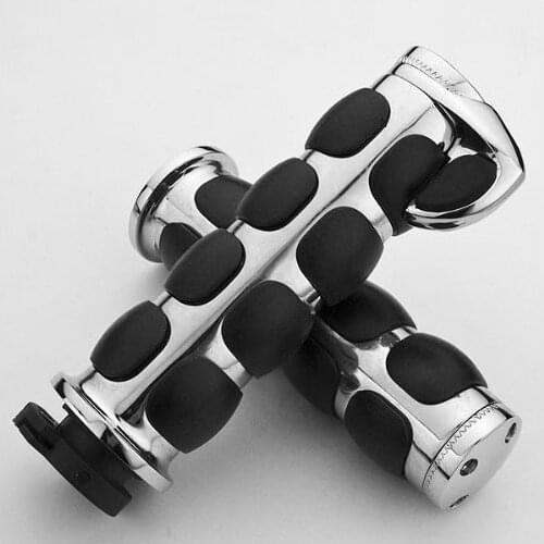 S1000RR Motorcycle For BMW Ducati Kawasaki Suzuki Yamaha 22mm Motorcycle Handlebar Custom Chrome Billet Cap Hand Grips
