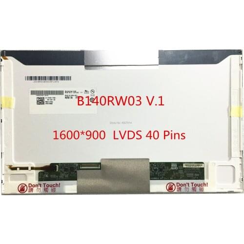 Free Shipping B140RW03 V.1 B140RW01 V.0 LTN140KT04 LP140WD1 TLA1 For Dell 1458 E5420 Laptop Lcd Screen Display Replacement